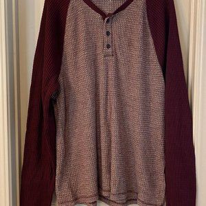 Chunky Thermal-Knit Henley T-Shirt for Men